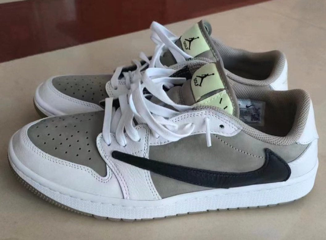 Early look for Air Jordan 1 Low Golf x Travis Scott.
