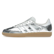 Adidas Samba OG Silver Metallic Cracked Leather