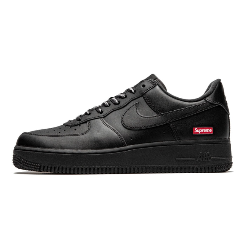 Black air forces with white nike sign shop
