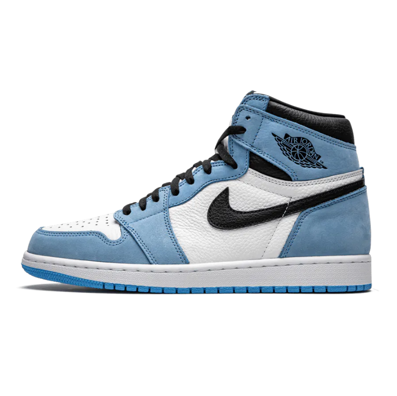 Jordan 1 Retro High White University Blue Black EKICKS