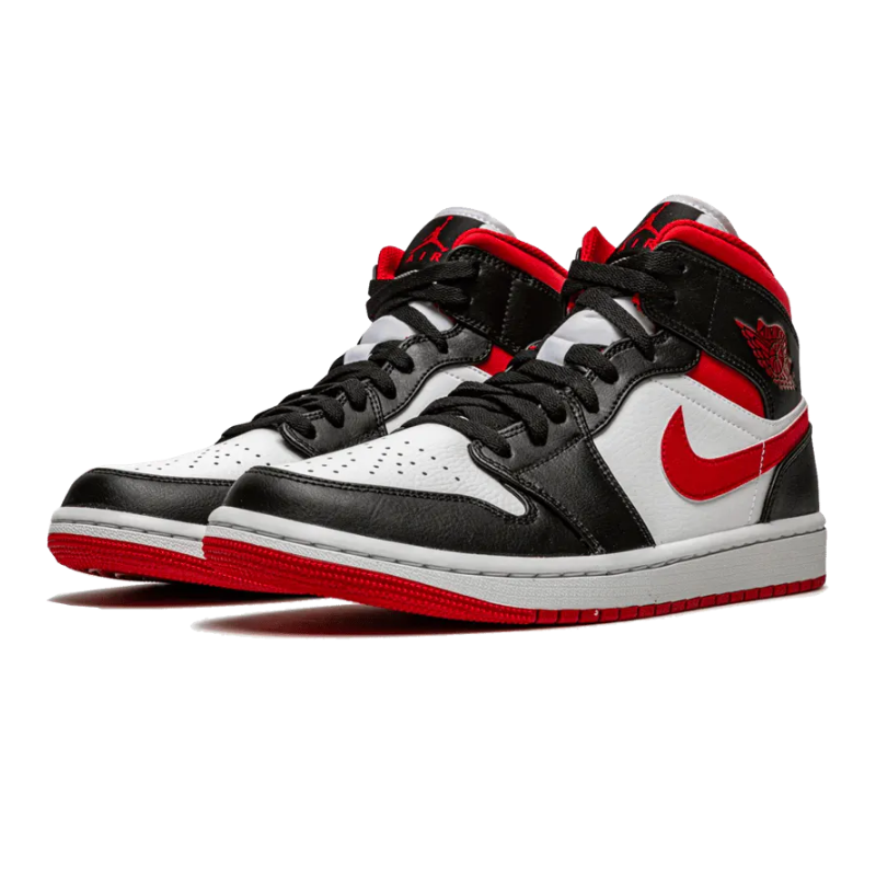 Air Jordan 1 Mid Black Gym Red