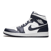 Air Jordan 1 Mid Obsidian White Metallic Gold