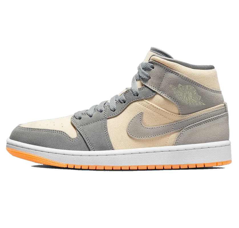 Air Jordan 1 Mid Coconut Milk Particle Grey