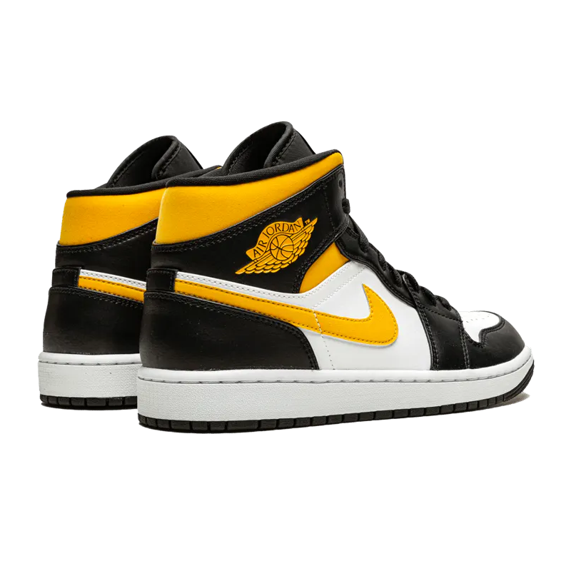 Air Jordan 1 Mid White Pollen Black
