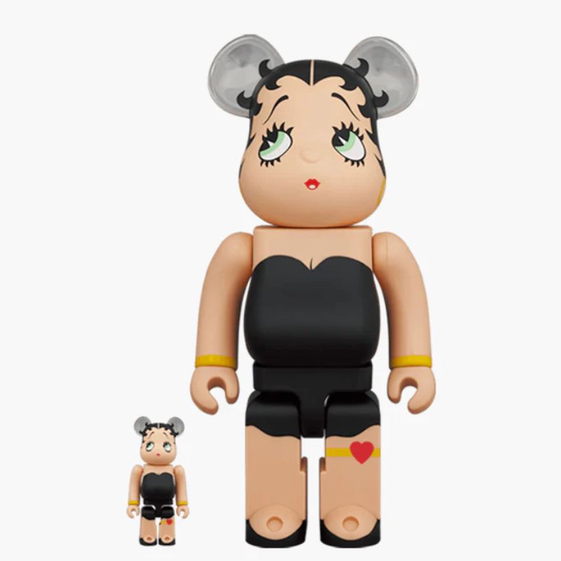 Bearbrick Betty Boop Czarny 100% + 400% Zestaw