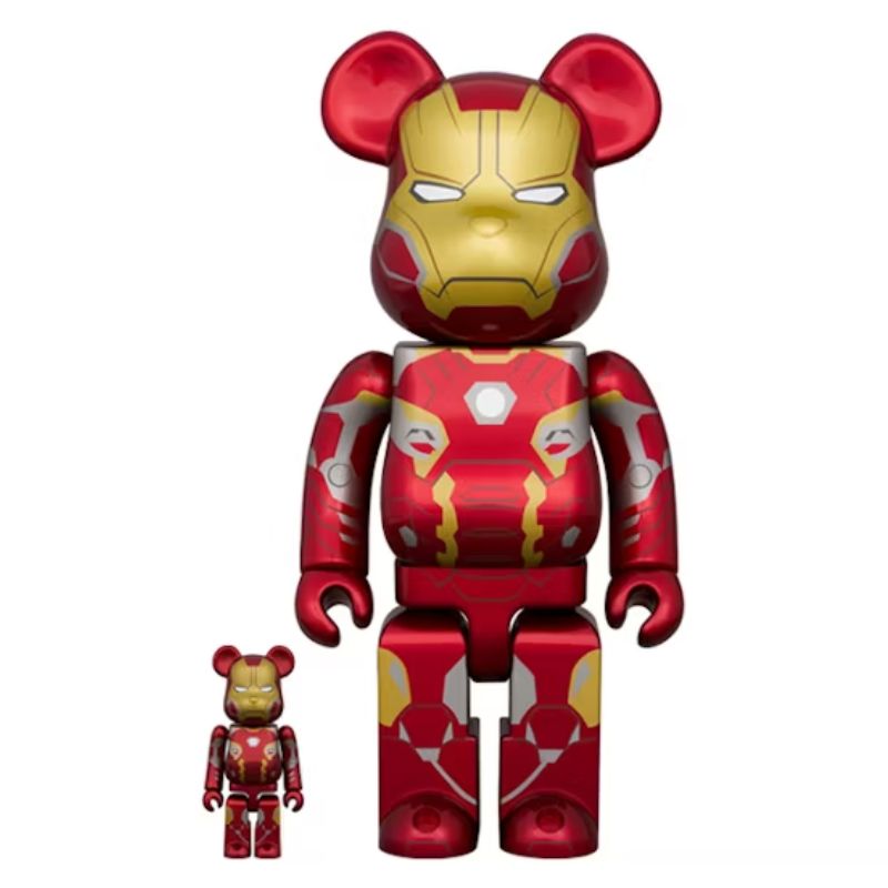 Bearbrick Iron Man Mark 45 100% i 400% zestaw