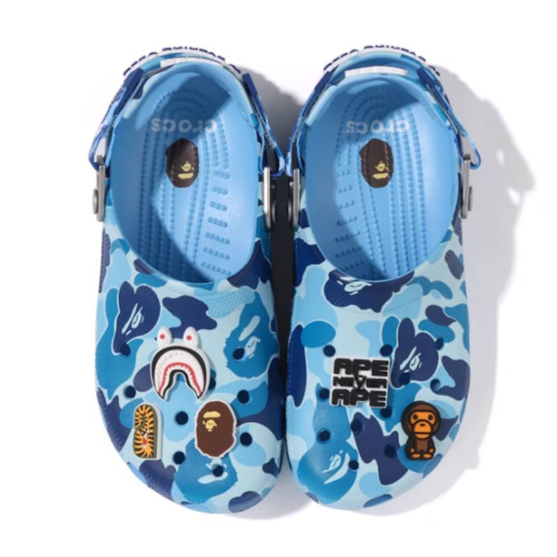 Crocs Classic Clog A Bathing Ape ABC Camo Blue