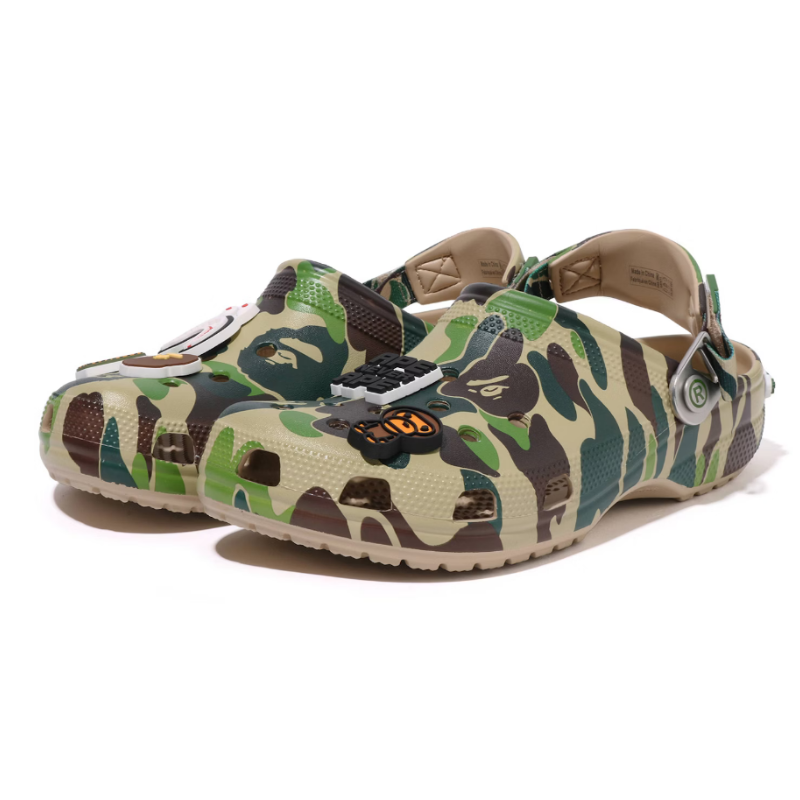 Crocs Classic Clog A Bathing Ape ABC Camo Green – EKICKS