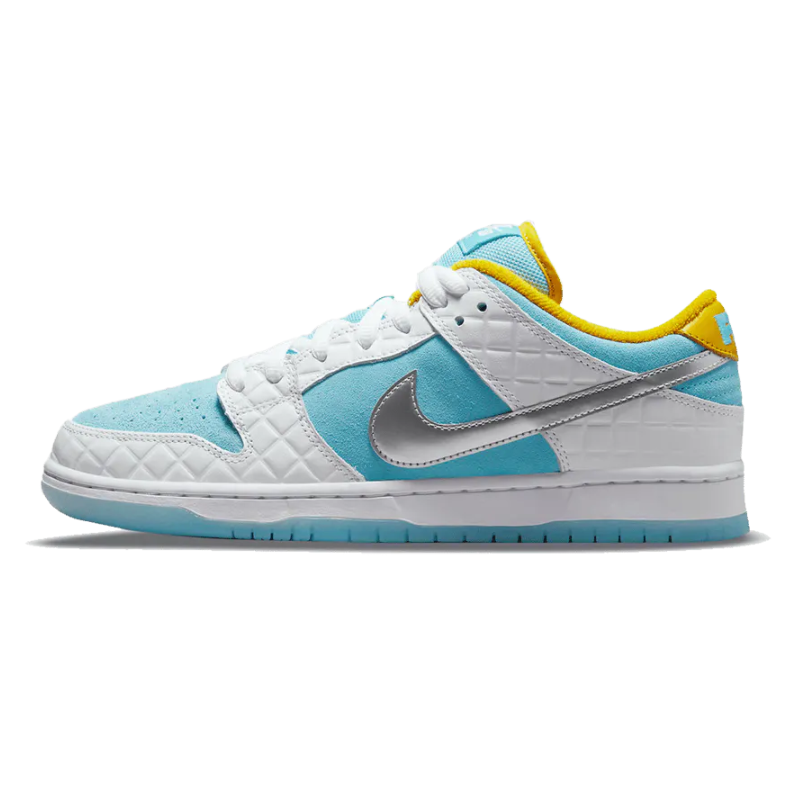 FTC × Nike SB Dunk Low \"White/Blue\" FTC Nike SB Dunk Low White Blue Yellow Release Info | Hypebeast