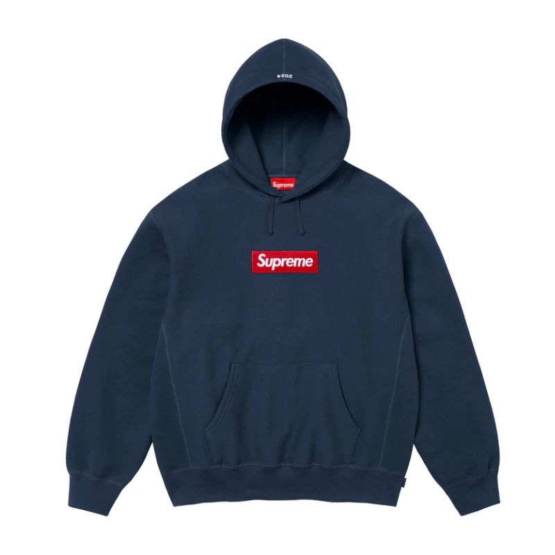 Supreme Hoodie First Ever Supreme Box Logo Supreme Box Logo Hooded Sweatshirt Sweatshirt (FW24) Navy – EKICKS