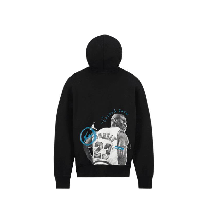 Čierna mikina s kapucňou Air Jordan x Travis Scott x Fragment