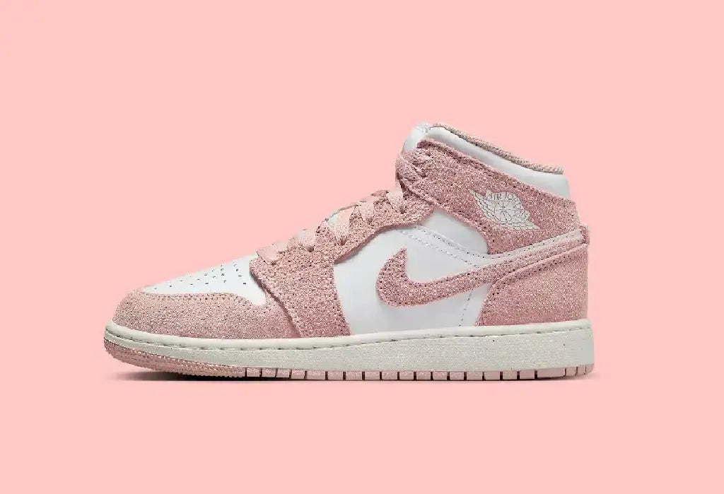 You are a fan of pink you must mark this pair in your sneaker calendar- Nike WMNS Air Jordan 1 Mid "Pink Suede"