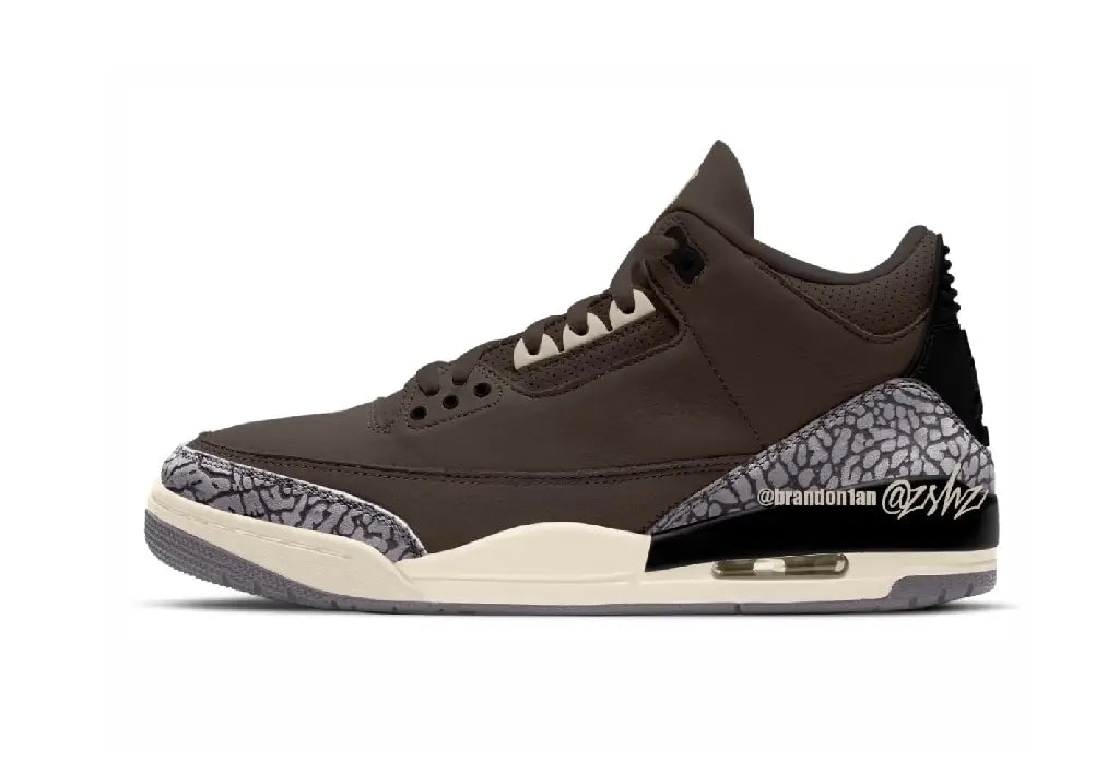 The Air Jordan 3 "Brown Cement" is on its way