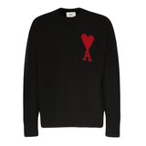 AMI Paris Logo Wool Knit Crewneck Black