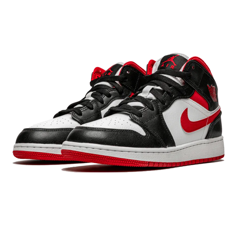 Air Jordan 1 Mid Black Gym Red Gs EKICKS