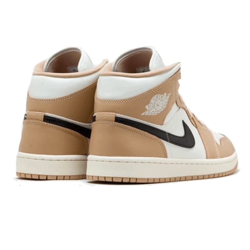 Air Jordan 1 Mid Tan Black EKICKS