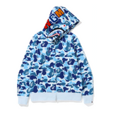 BAPE ABC Camo Shark Full Zip Hoodie Blue