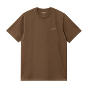 Carhartt WIP Script Embroidery T-Shirt Lumber/White