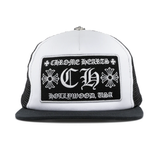 Chrome Hearts CH Hollywood Trucker Hat Black/White
