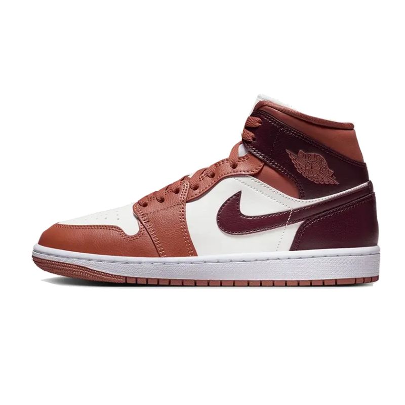 Jordan 1 Mid Dusty Peach Night Maroon (Women's)