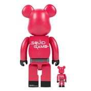 Bearbrick x Squid Game Guard (kwadrat) 100% i 400% zestaw