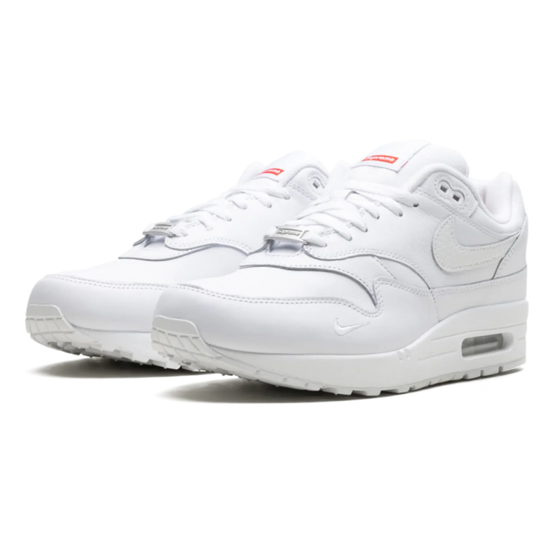 Nike Air Max 1 '87 SP Supreme Triple White – EKICKS Nike Air Max 1 '87 SP Supreme Triple White – EKICKS