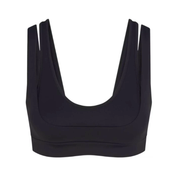 Nike x SKIMS Women's Matte Double Strap Scoop Bra Obsidian