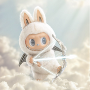 Pop Mart The Monsters Labubu Zimomo Angel in Clouds Figure (58cm)