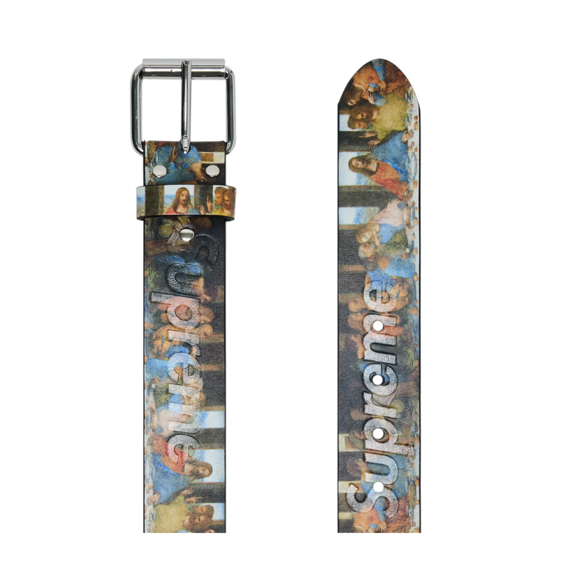 Supreme Last Supper Leather Belt Multicolor