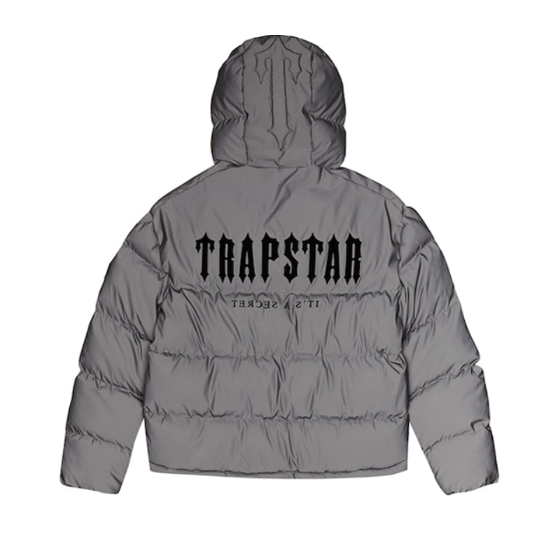 Reflexná bunda Trapstar Decoded Hooded Puffer 2.0